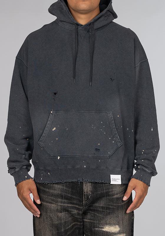 Damage Sweatparka Long Sleeve - Black - LOADED