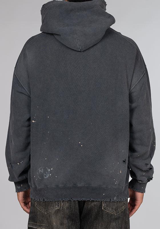 Damage Sweatparka Long Sleeve - Black - LOADED