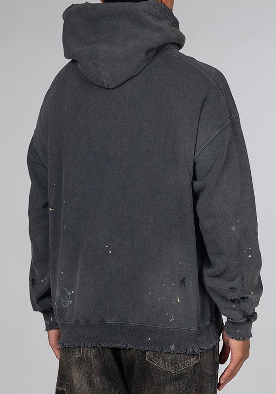 Damage Sweatparka Long Sleeve - Black - LOADED