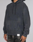 Damage Sweatparka Long Sleeve - Black - LOADED