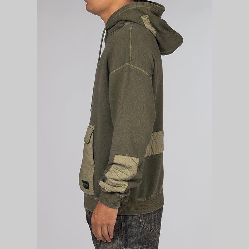 Design pigment Dyed Sweatparka Long Sleeve - Olive Drab - LOADED