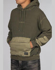 Design pigment Dyed Sweatparka Long Sleeve - Olive Drab - LOADED