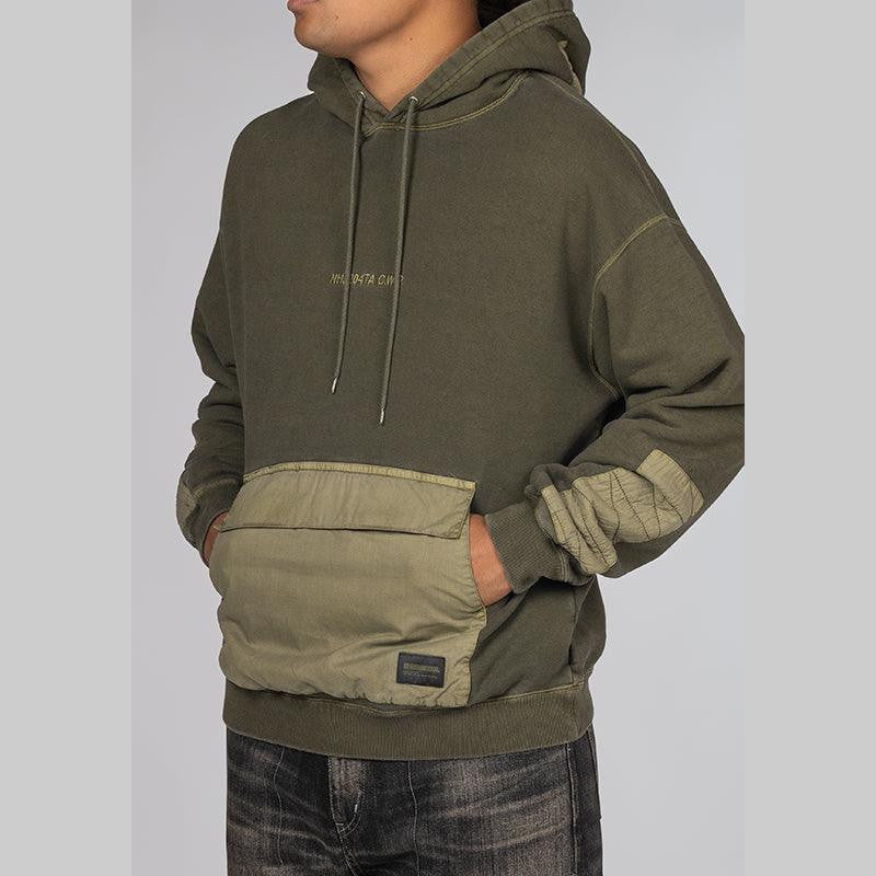 Design pigment Dyed Sweatparka Long Sleeve - Olive Drab - LOADED