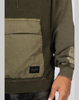 Design pigment Dyed Sweatparka Long Sleeve - Olive Drab - LOADED