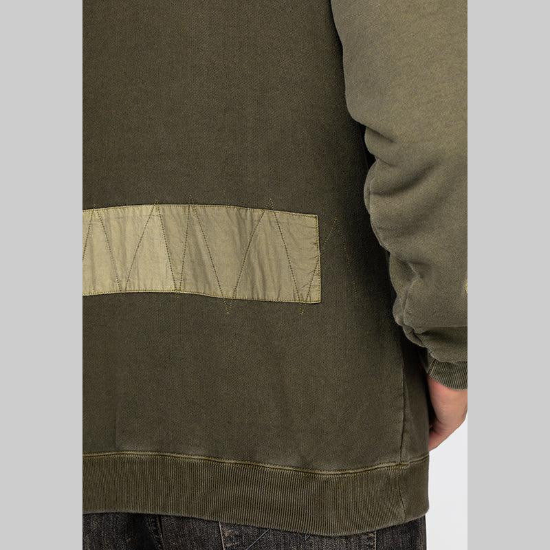 Design pigment Dyed Sweatparka Long Sleeve - Olive Drab - LOADED