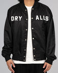 "Dry Alls" Black Stadium Jacket - Embroidered Tiger - LOADED