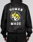 "Dry Alls" Black Stadium Jacket - Embroidered Tiger - LOADED