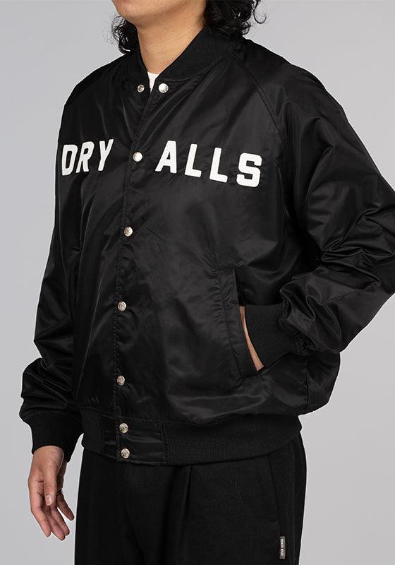 "Dry Alls" Black Stadium Jacket - Embroidered Tiger - LOADED