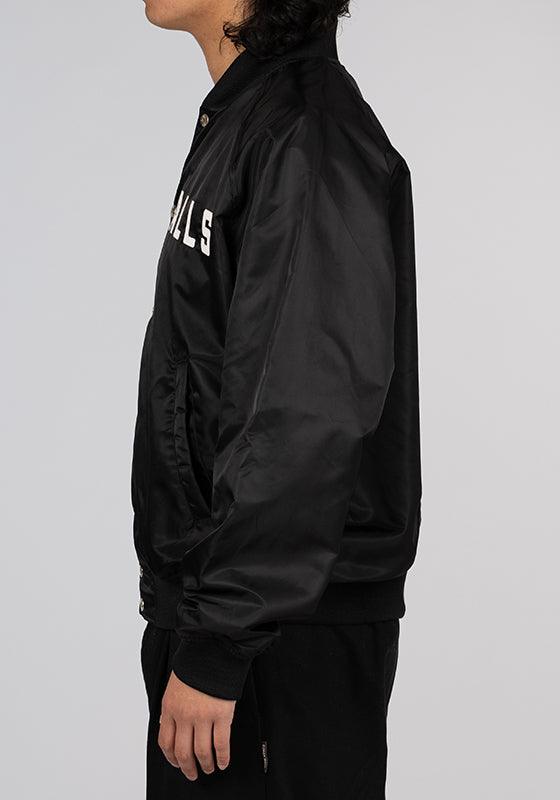 "Dry Alls" Black Stadium Jacket - Embroidered Tiger - LOADED