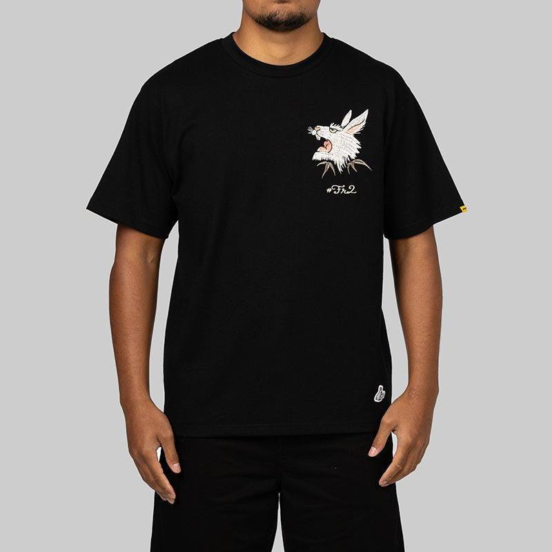 Embroidery Dragon T-Shirt - Black - LOADED