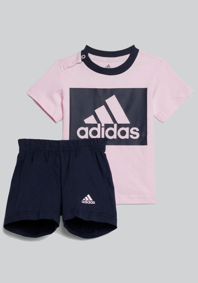 Essentials Tee Short Set (3 Months-4 Youth) - Clear Pink/Legend Ink - LOADED