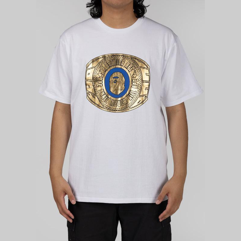 Foil Bape College Ring T-Shirt - White - LOADED