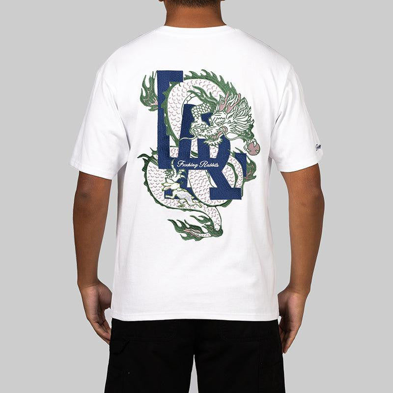 FR Logo Dragon #2 Embroidery T-Shirt - White - LOADED