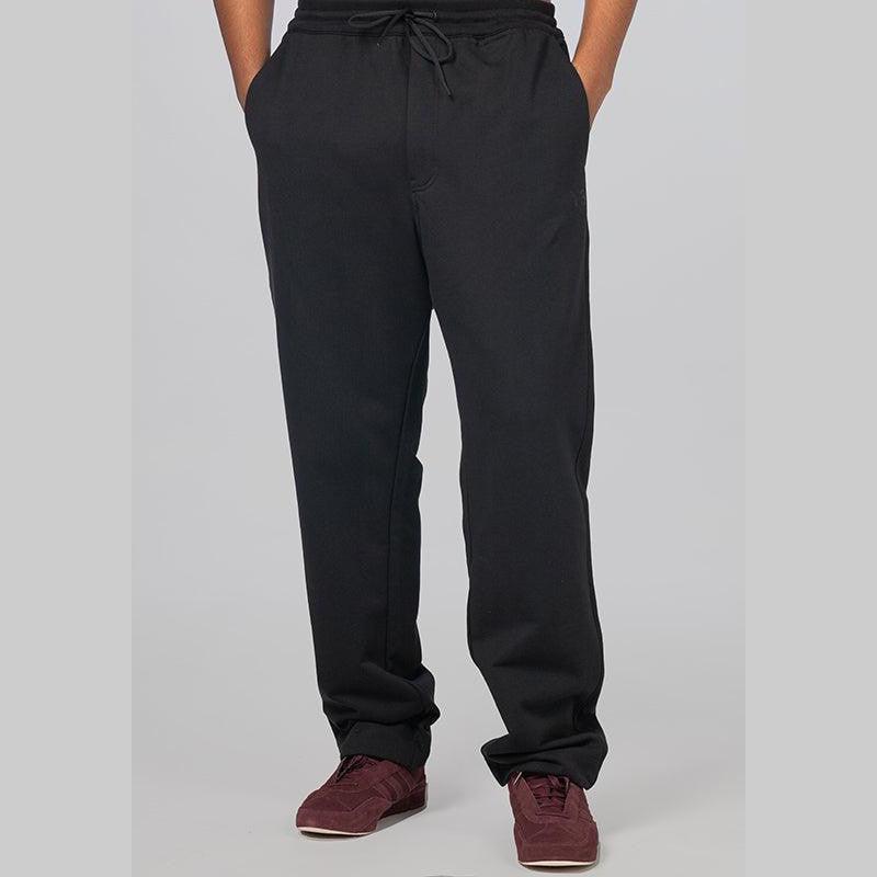 French Terry Straight Pant - Black - LOADED