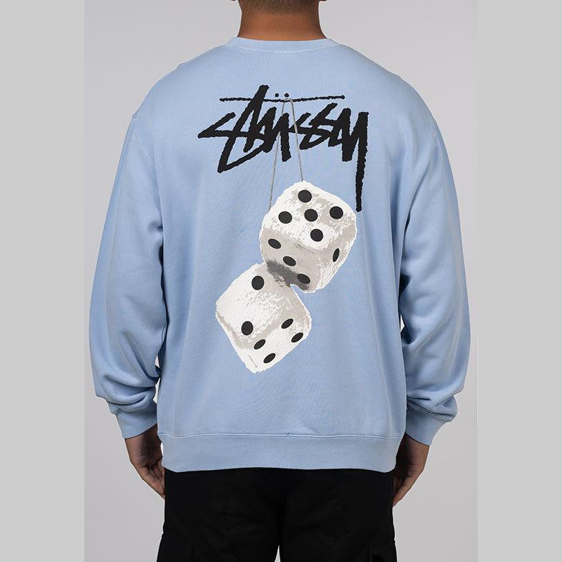 Fuzzy Dice Fleece Crew - Pigment Powder Blue - LOADED