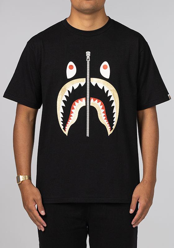 Glitter Shark T-Shirt - Black - LOADED