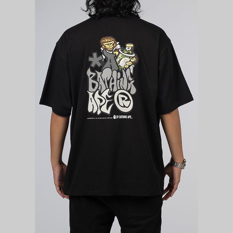 Graffiti Bape Relaxed Fit T-Shirt - Black - LOADED