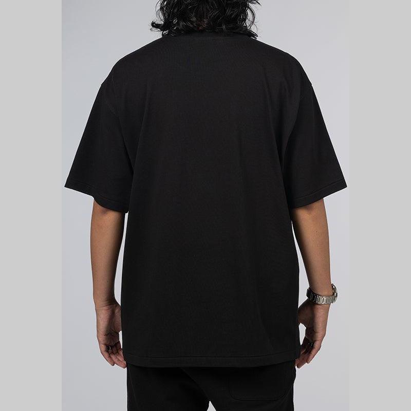 Hand Draw Graphic Relaxed Fit T-Shirt - Black - LOADED