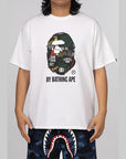 Hand Draw Pattern By Bathing Ape T-Shirt - White - LOADED