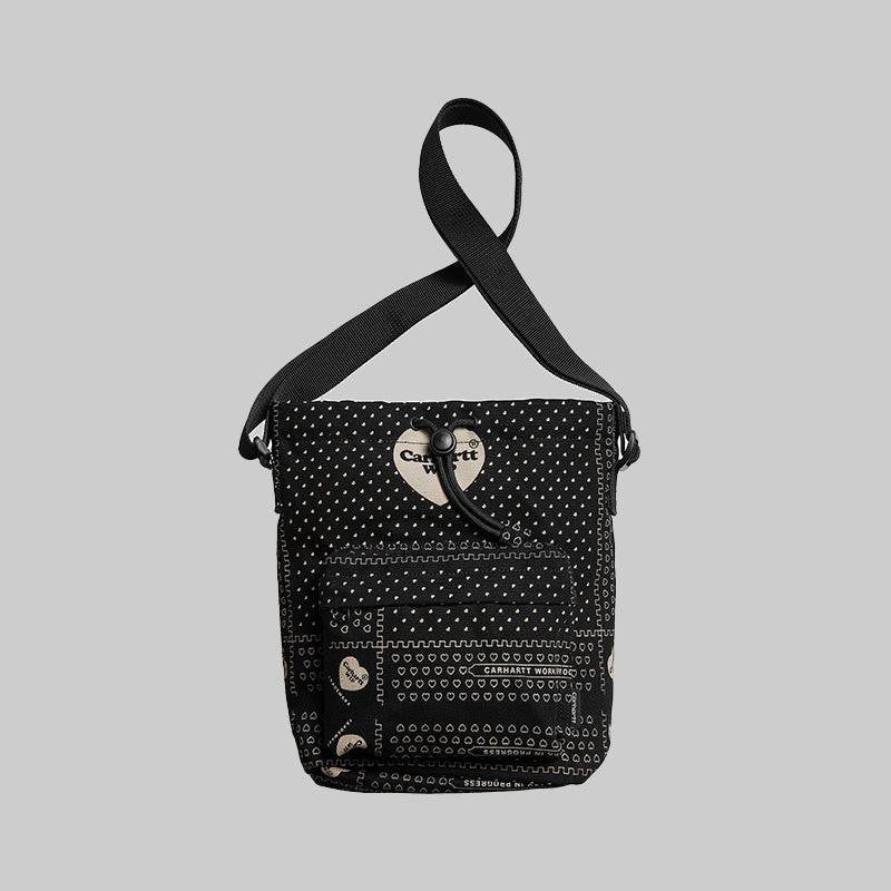 Heart Bandana Shoulder Bag - Heart Bandana Print/Black - LOADED