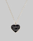 Heart Silver Necklace - Black - LOADED