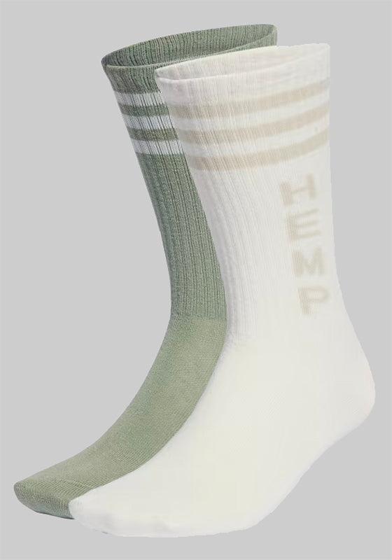 Hemp Crew Sock 2 Pairs - Silver Green/Bliss - LOADED