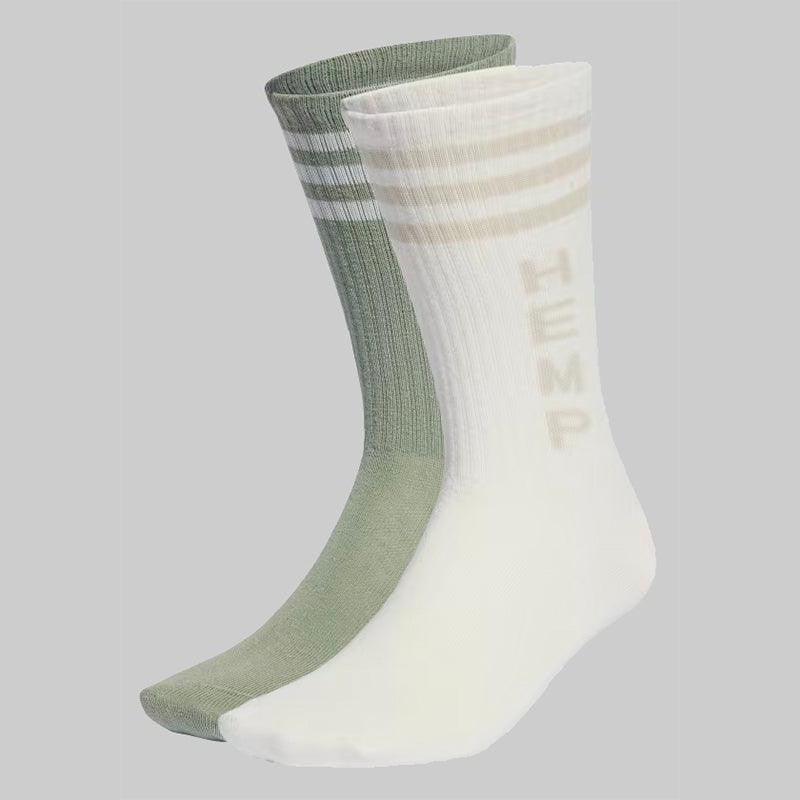 Hemp Crew Sock 2 Pairs - Silver Green/Bliss - LOADED