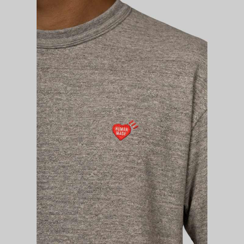 Heart Badge T-Shirt - Grey