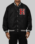 Nylon Stadium Jacket - Black