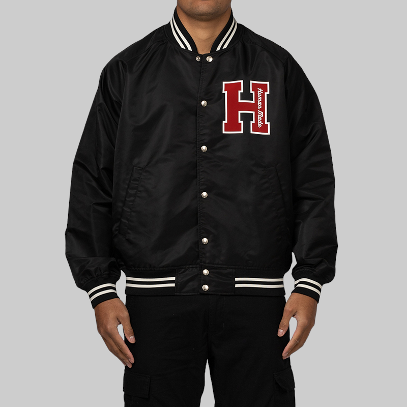 Nylon Stadium Jacket - Black