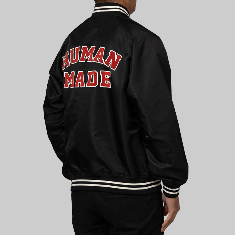 Nylon Stadium Jacket - Black