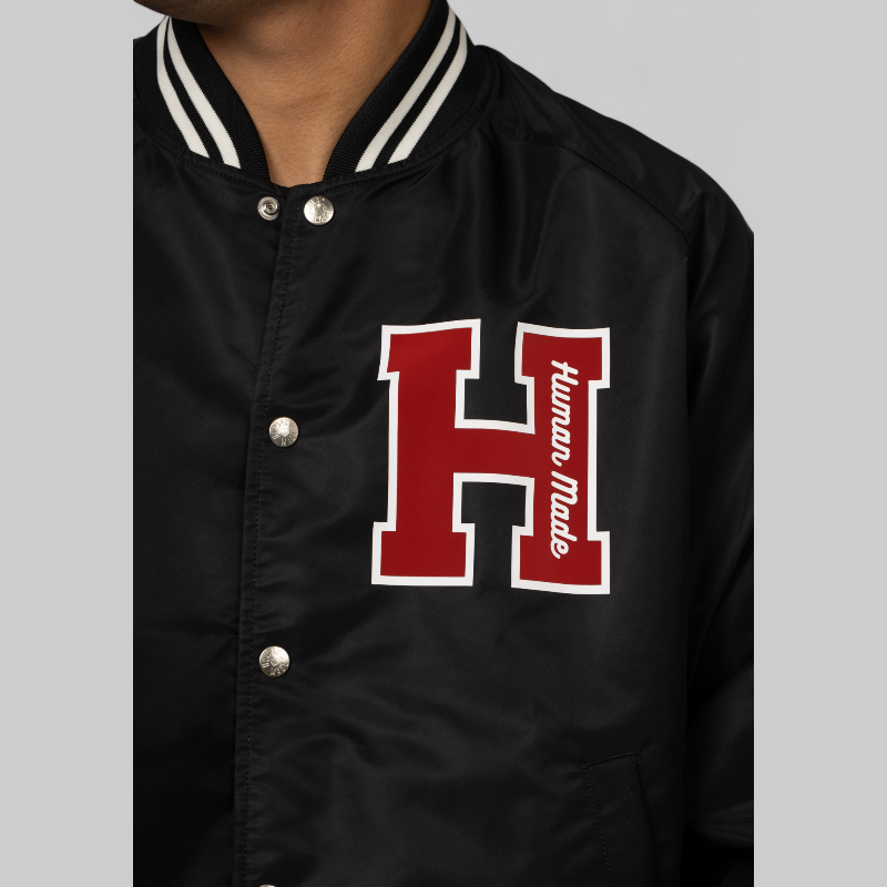 Nylon Stadium Jacket - Black