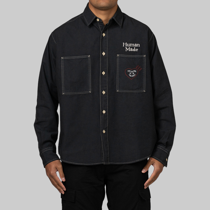 Stitch Work Shirt - Black