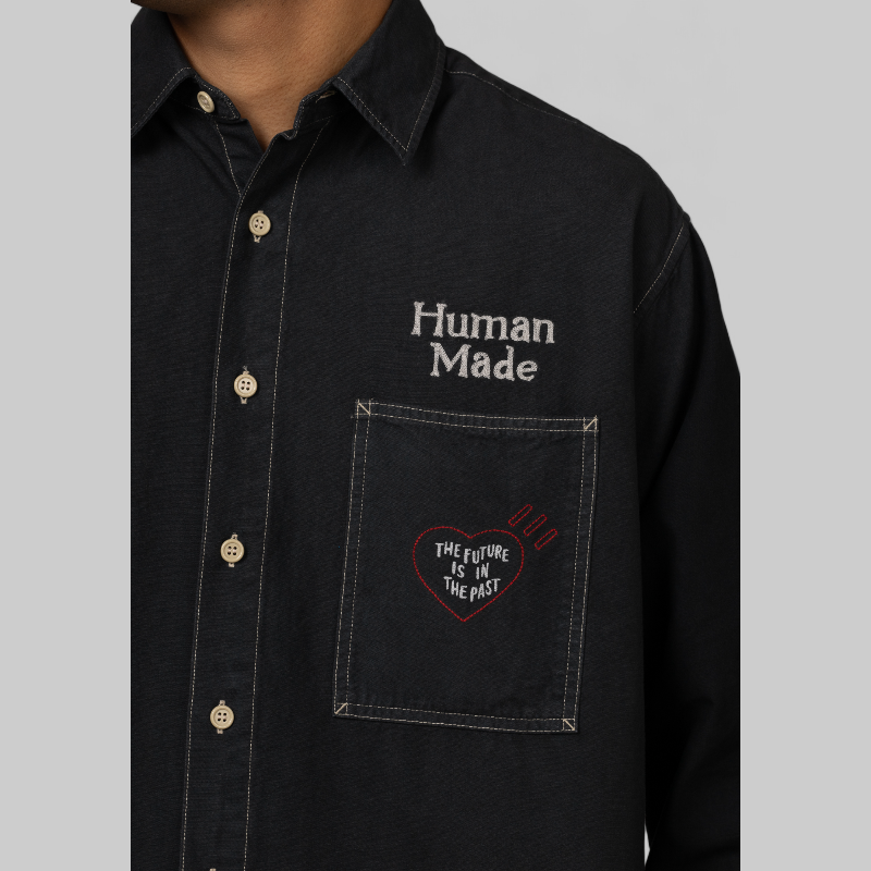 Stitch Work Shirt - Black