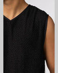 Waffle Warp Vest - Black