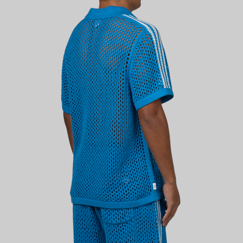 X CLOT By Edison Chen Crochet Polo - Blue