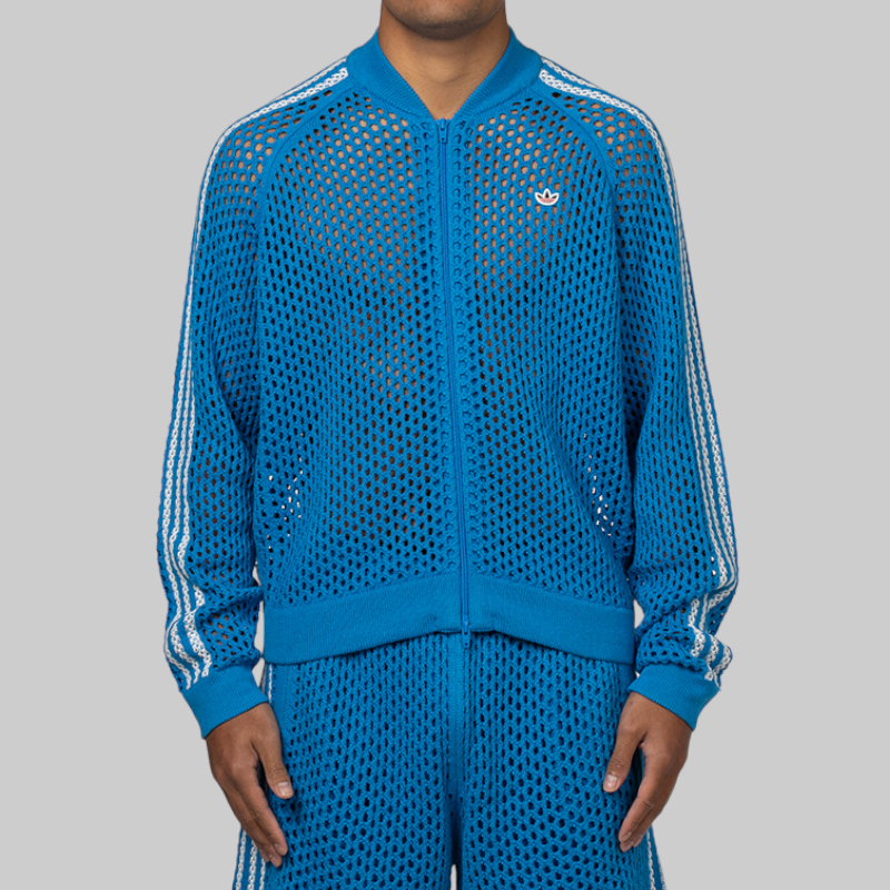 X CLOT By Edison Chen Crochet Superstar Track Top - Blue