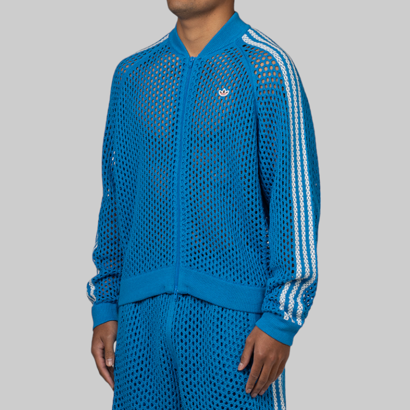 X CLOT By Edison Chen Crochet Superstar Track Top - Blue