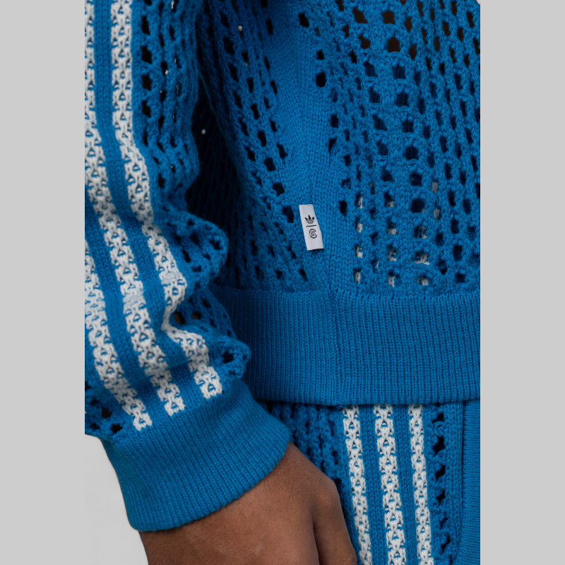 X CLOT By Edison Chen Crochet Superstar Track Top - Blue