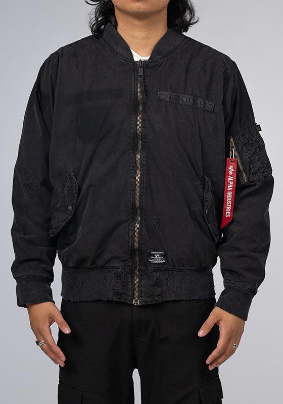 L-2B Rip And Repair Flight Jacket - Black - LOADED