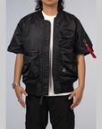 L-2B Short Sleeve Flight Jacket - Black - LOADED