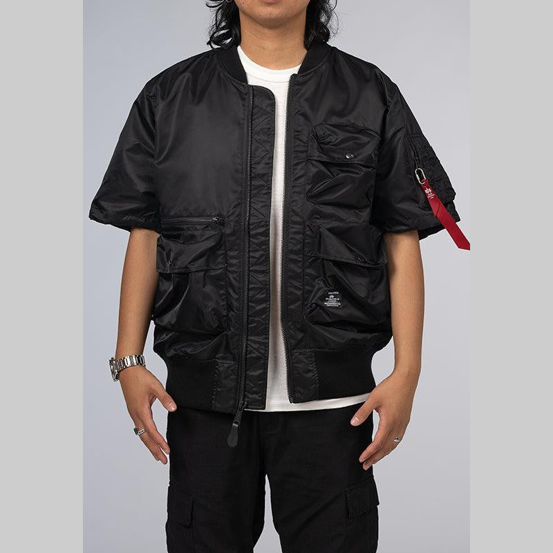 L-2B Short Sleeve Flight Jacket - Black - LOADED