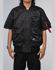 L-2B Short Sleeve Flight Jacket - Black - LOADED