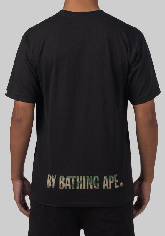 Layered Line Camo Ape Face T-Shirt - Black/Beige - LOADED