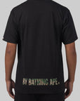 Layered Line Camo Ape Face T-Shirt - Black/Beige - LOADED