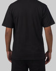 Layered Line Camo On College T-Shirt - Black/Black - LOADED