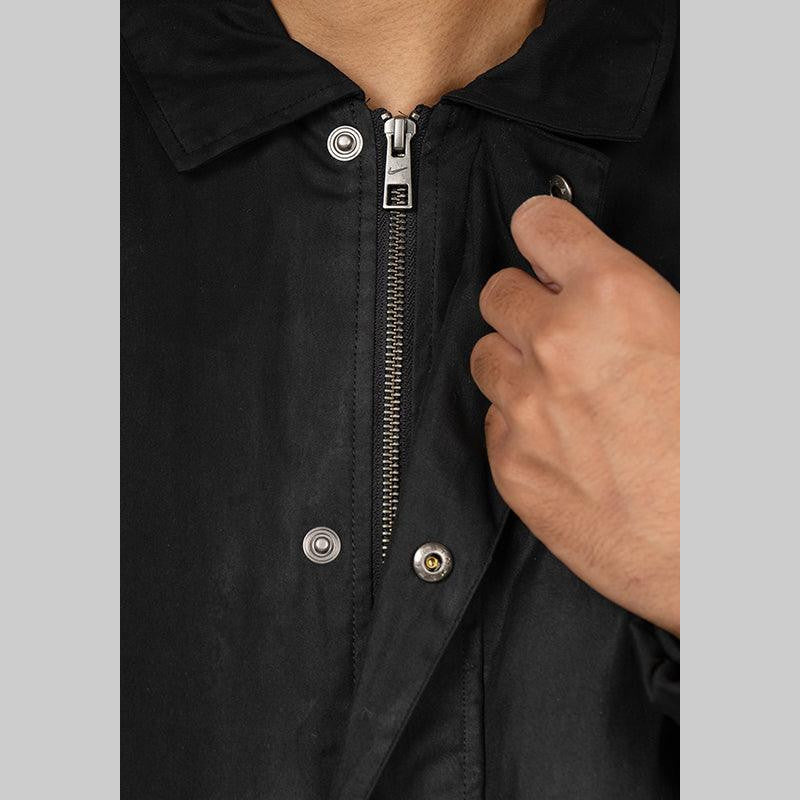 Life Waxed Canvas Work Jacket - Black - LOADED