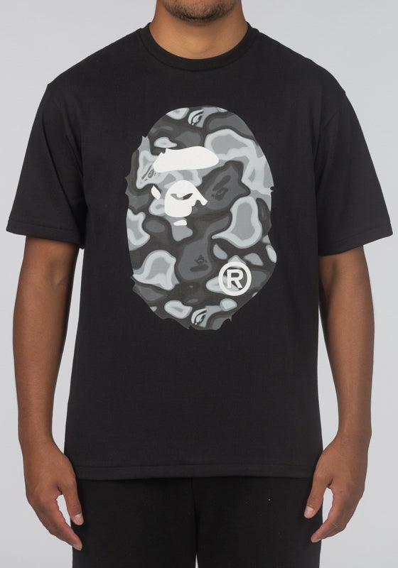 Liquid Camo Big Ape Head T-Shirt - Black - LOADED