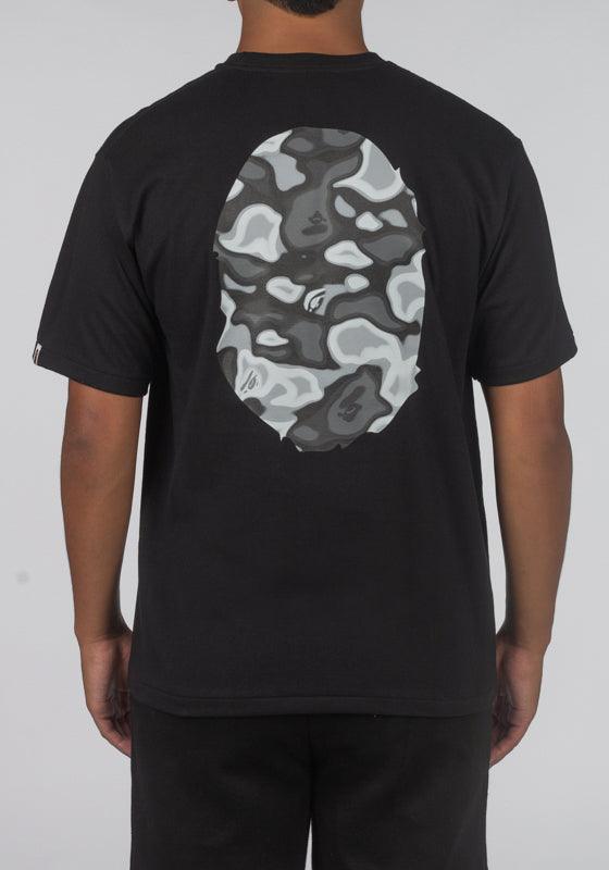 Liquid Camo Big Ape Head T-Shirt - Black - LOADED