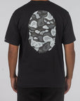 Liquid Camo Big Ape Head T-Shirt - Black - LOADED